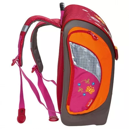 Školní aktovka Mega Scout, motýlek a kytičky 