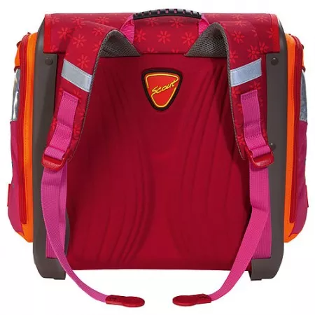 Školní aktovka Mega Scout, motýlek a kytičky 