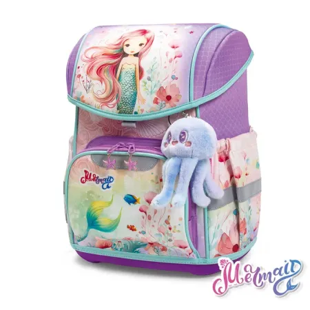 Školní aktovka Mermaid - mořská panna, fialová