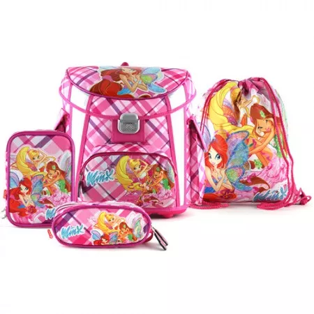 Školní aktovka set Winx Club, Harmonix pink