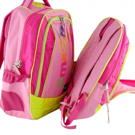 Školní batoh 062139 Smash 2v1, růžový - žluté zipy
