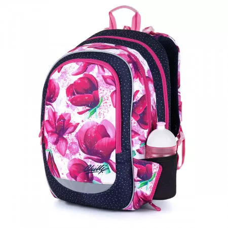 Školní batoh dvoukomorový s magnoliemi Topgal CODA 21009 G