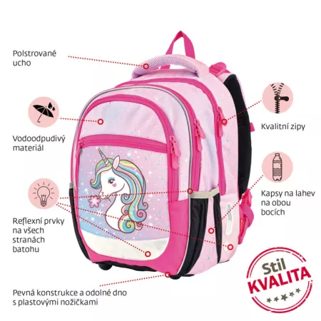 Školní batoh junior Unicorn (ABJ0534)