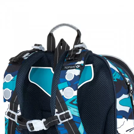 Školní batoh modro bílý v graffiti stylu Topgal NIKI 21022 B