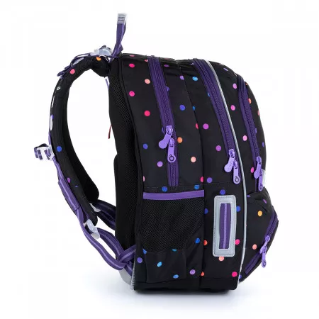 Školní batoh s puntíky pro starší školačky na prvním stupni Topgal NIKI 21011 G