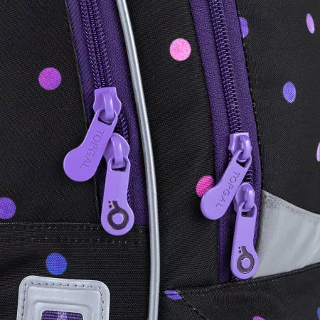 Školní batoh s puntíky pro starší školačky na prvním stupni Topgal NIKI 21011 G