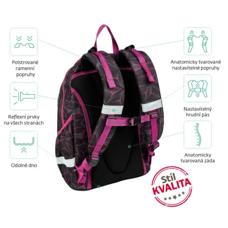 Školní batoh Smart OMB Girl (ABS0663)