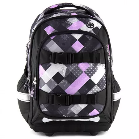 Školní batoh Target, fialové kostky