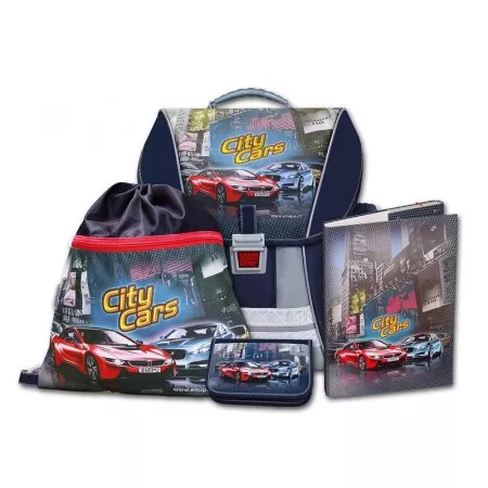 EMIPO školní batohový set City Cars 4-dílný