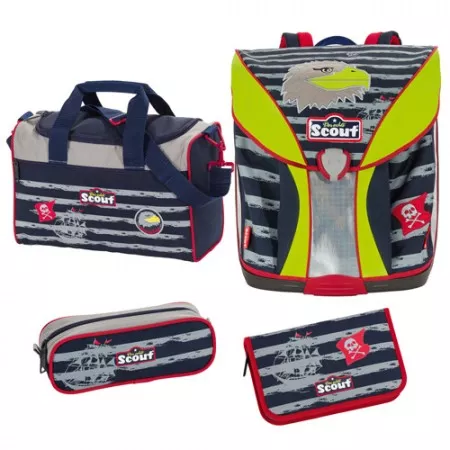 Školní batohový set Scout, Nano, 4-dílný, král moří