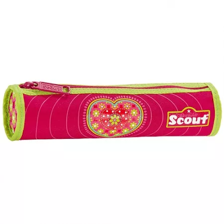 Školní etue Scout, růžové srdíčko