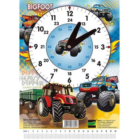 Školní hodiny EMIPO, motiv Bigfoot / Traktor