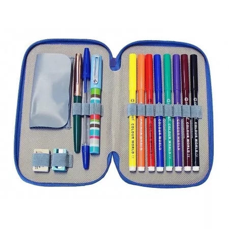 Školní penál EMIPO, s motivem Formule racing, 3-patrový, neplněný 