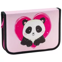 Školní penál jednopatrový Panda Love (CPJ0505)