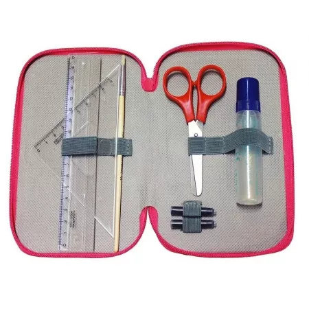 Školní pouzdro 3-patra 01 Deluxe - Amor růžová