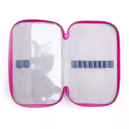 Školní pouzdro 3-patra 01 Deluxe - Amor růžová