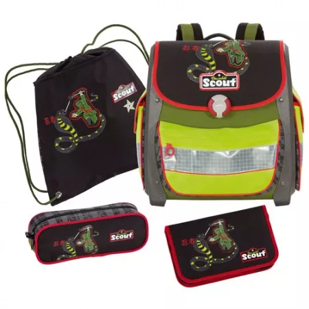 Školní set Scout, Buddy, 4-dílný, Ninja a had