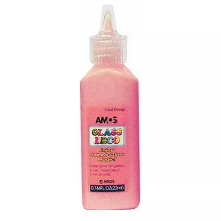 Slupovací barva na sklo Amos 1502 22 ml, růžová meruňková