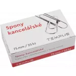 Spony kancelářské Tempus 75mm 25ks