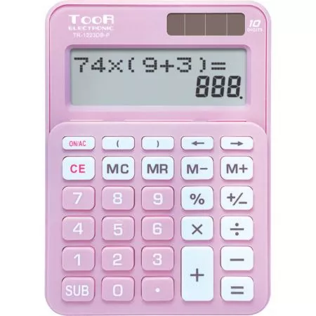 Stolní kalkulačka KW TR-1223DB-P dvouřádková růžová 120-1902