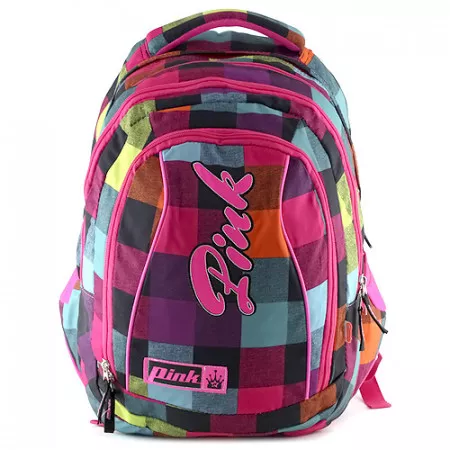 Studentský batoh 2v1 Pink Backpack Pink Rainbow (2 In 1)