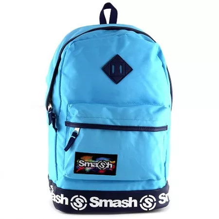 Studentský batoh světle modrý Smash koženkový pruh