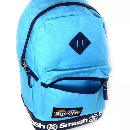 Studentský batoh Smash, světle modrý, koženkový pruh
