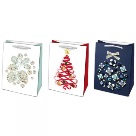 Taška pap."L" Vánoce FOTO (ZVL2030011)