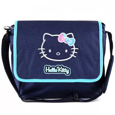 Taška přes rameno Hello Kitty, modrá jeans