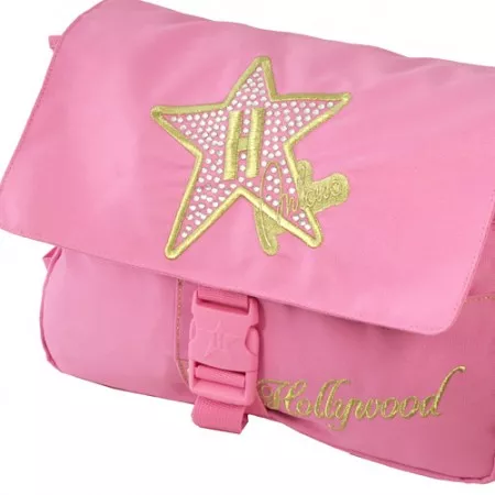 Taška přes rameno Hollywood Star, růžová s výšivkou hvězdy