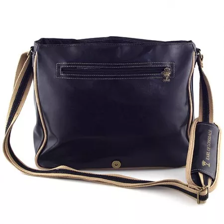 Taška přes rameno Lonsdale, černo-hnědá s korunkou