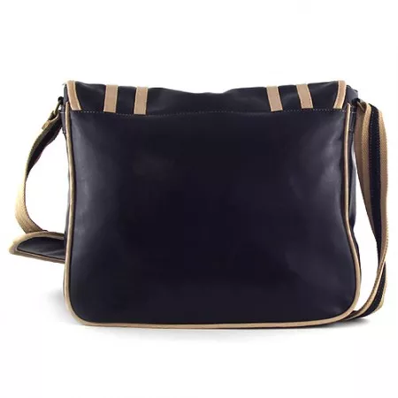 Taška přes rameno Lonsdale, černo-hnědá s korunkou