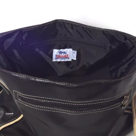 Taška přes rameno Lonsdale, černo-hnědá s korunkou