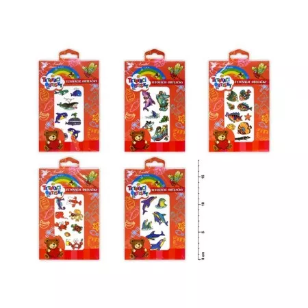 Tetovací obtisky ANDĚL 1196 barevné ryby 16,5x10,5cm