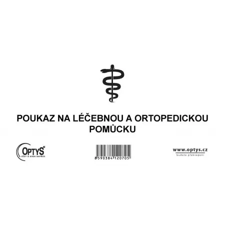 Tiskopis OPTYS, 1207 Poukaz na léčebnou a ortoped. pomůcku, 21x10cm, 50 listů