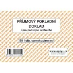 Tiskopis OPTYS, 1314 Příjmový pokladní doklad se stvrzenkou A6 samopropisovací 50 listů