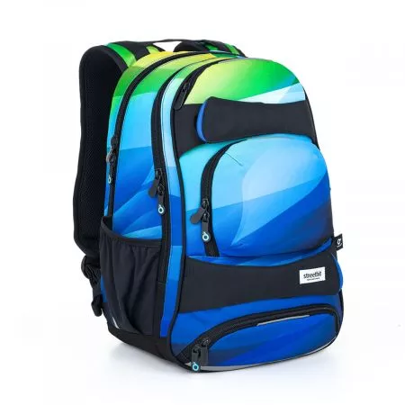 Topgal modrozelený studentský batoh YUMI 22037 