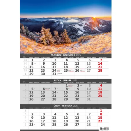 Tříměsíční kalendář Hory (N203-26)