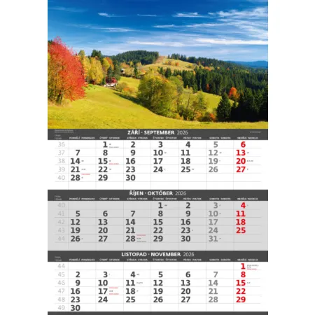 Tříměsíční kalendář Hory (N203-26)