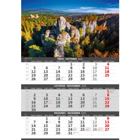 Tříměsíční kalendář Hory (N203-26)