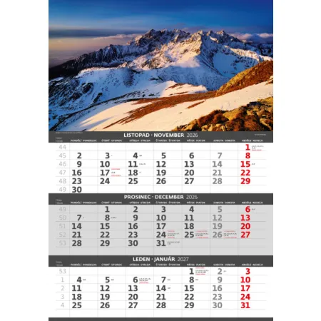 Tříměsíční kalendář Hory (N203-26)