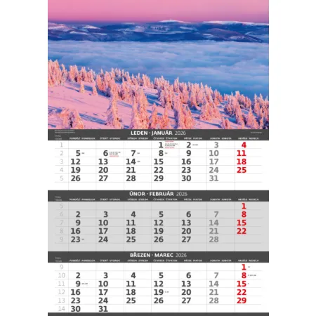 Tříměsíční kalendář Hory (N203-26)