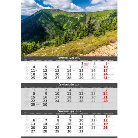 Tříměsíční kalendář Hory (N203-26)