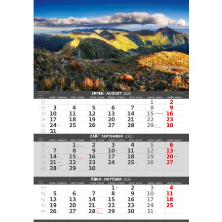 Tříměsíční kalendář Hory (N203-26)