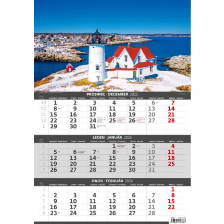 Tříměsíční kalendář Pobřeží (N202-26)