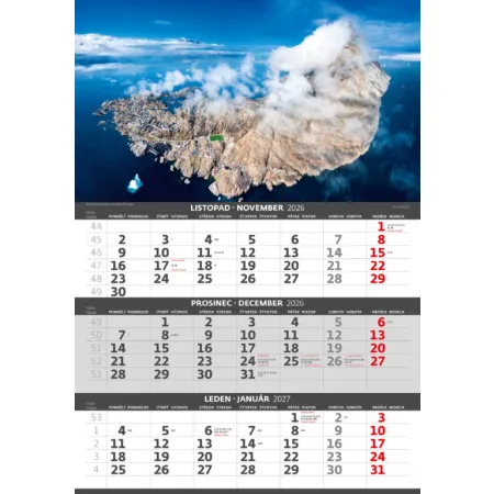 Tříměsíční kalendář Pobřeží (N202-26)