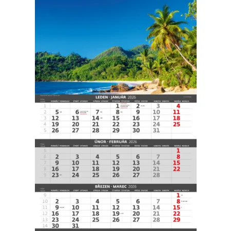Tříměsíční kalendář Pobřeží (N202-26)