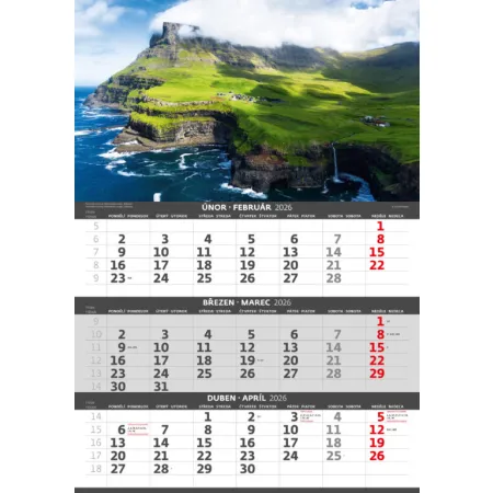 Tříměsíční kalendář Pobřeží (N202-26)
