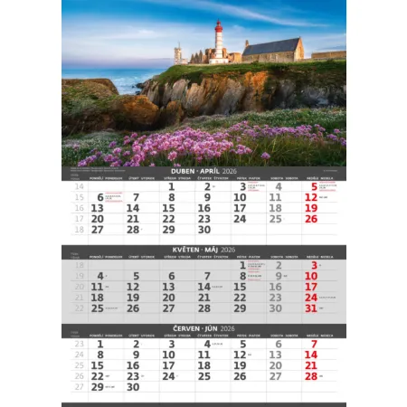 Tříměsíční kalendář Pobřeží (N202-26)