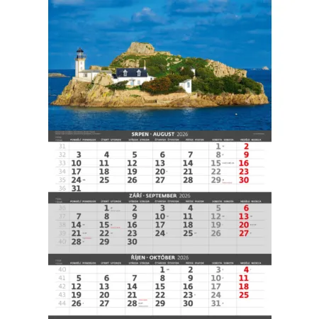 Tříměsíční kalendář Pobřeží (N202-26)
